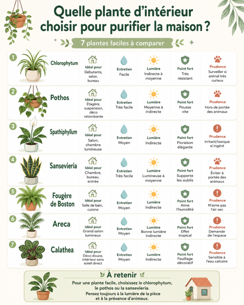 quelle plante d’intérieur pour purifier la maison